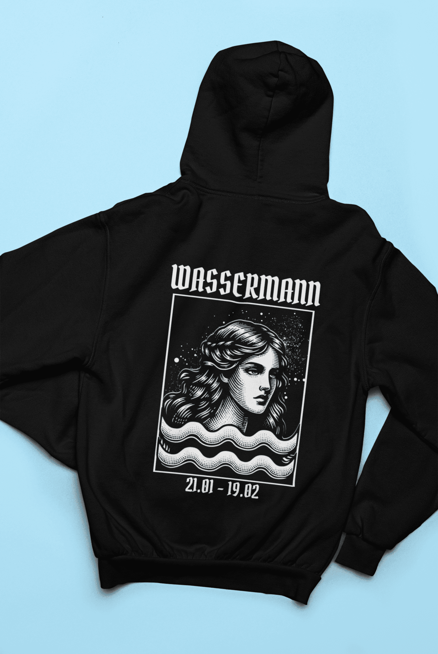 Sternzeichen Wassermann Backprint - Herren Hoodie
