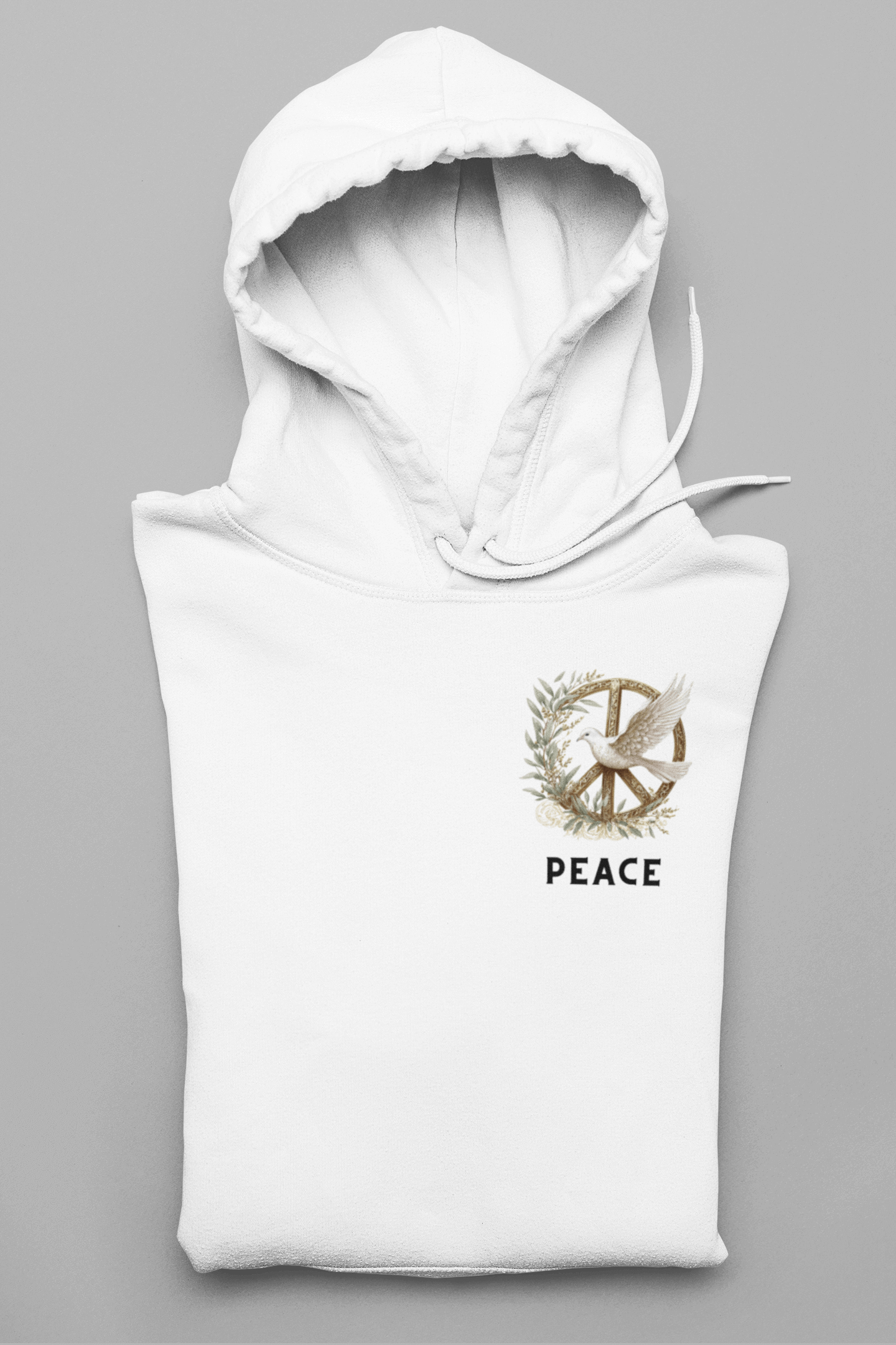 Peace Logo auf der Brust Damen Hoodie