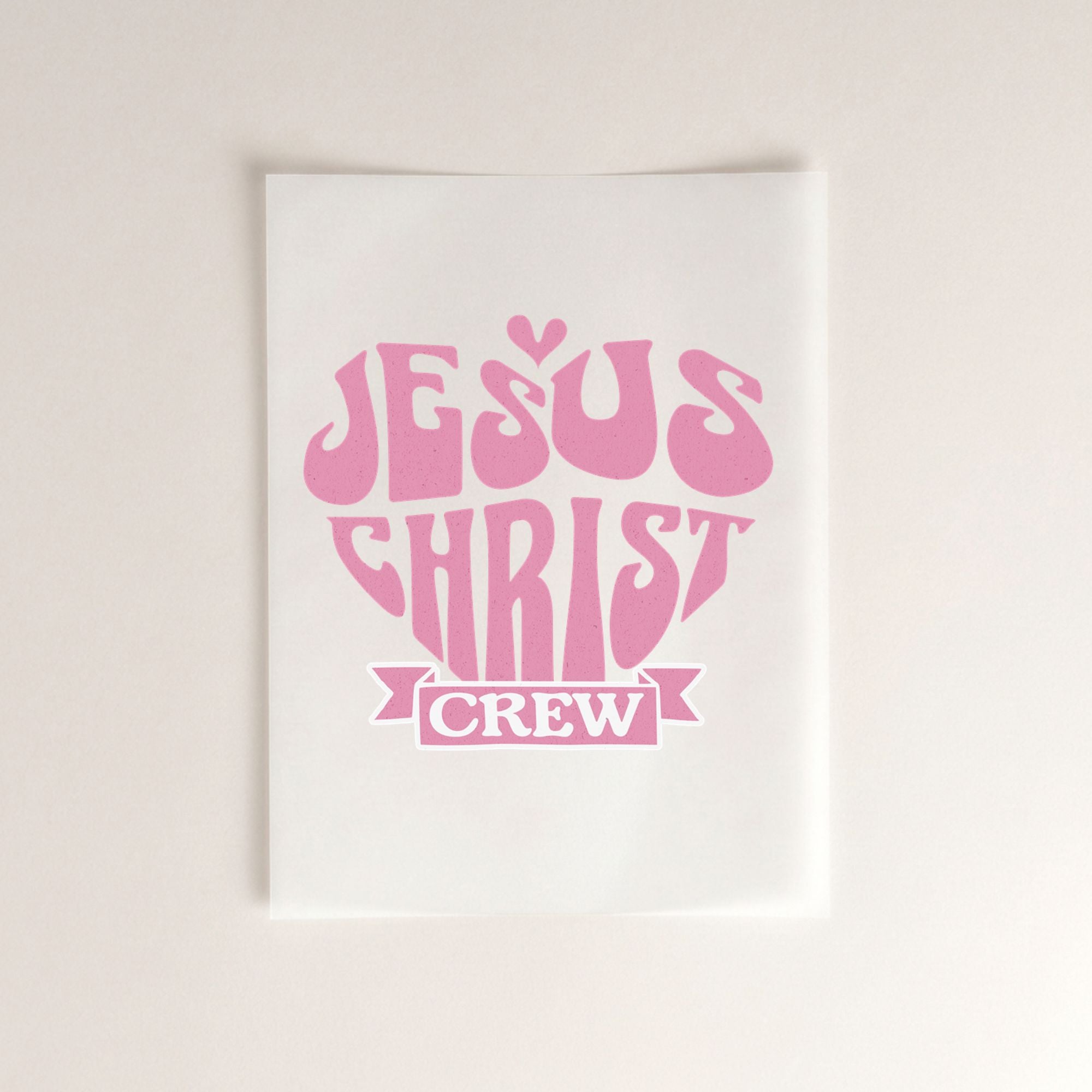 Jesus Christ Crew christliches Bügelbild | 8 cm breit & 24 cm breit