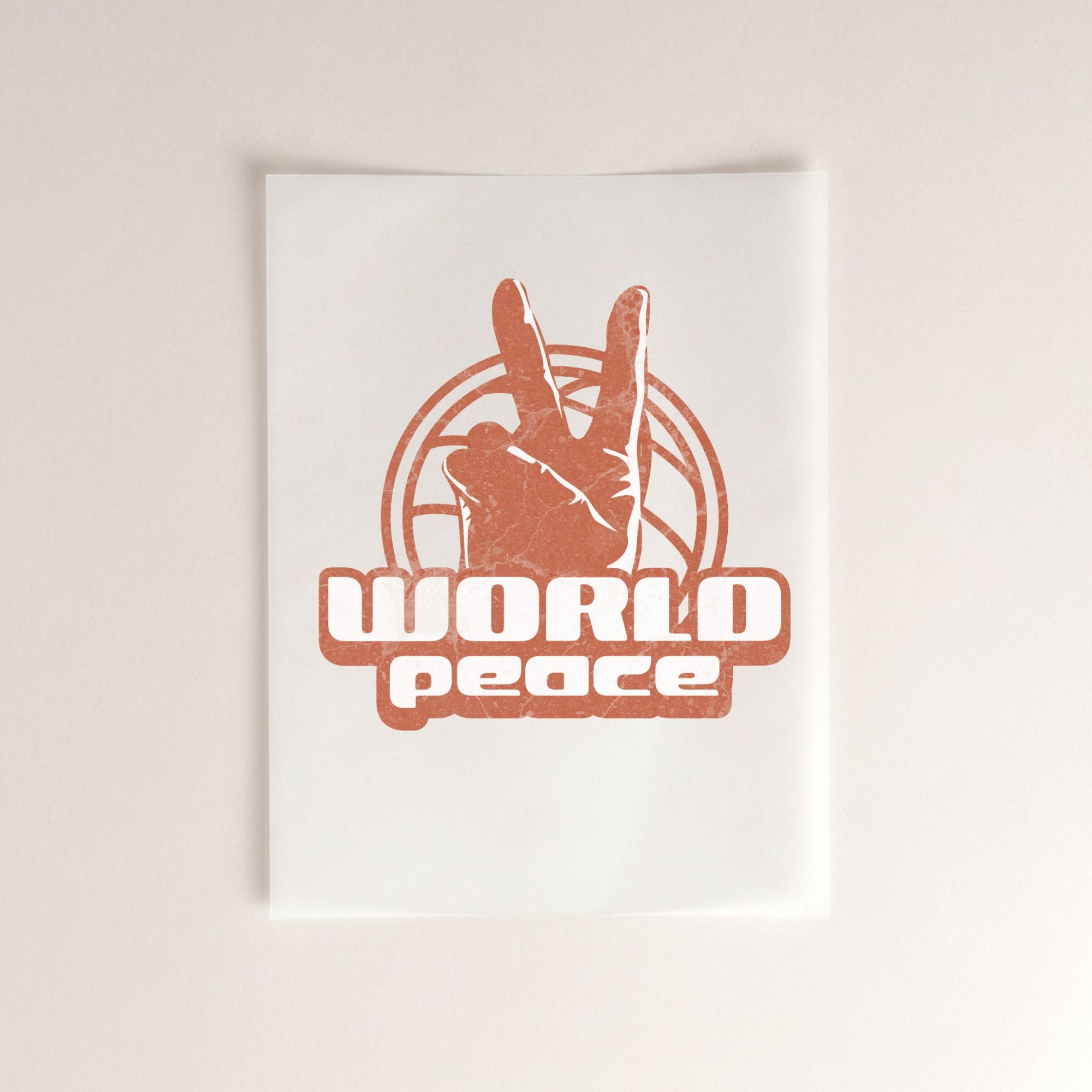 World Peace christliches Bügelbild | 8 cm breit