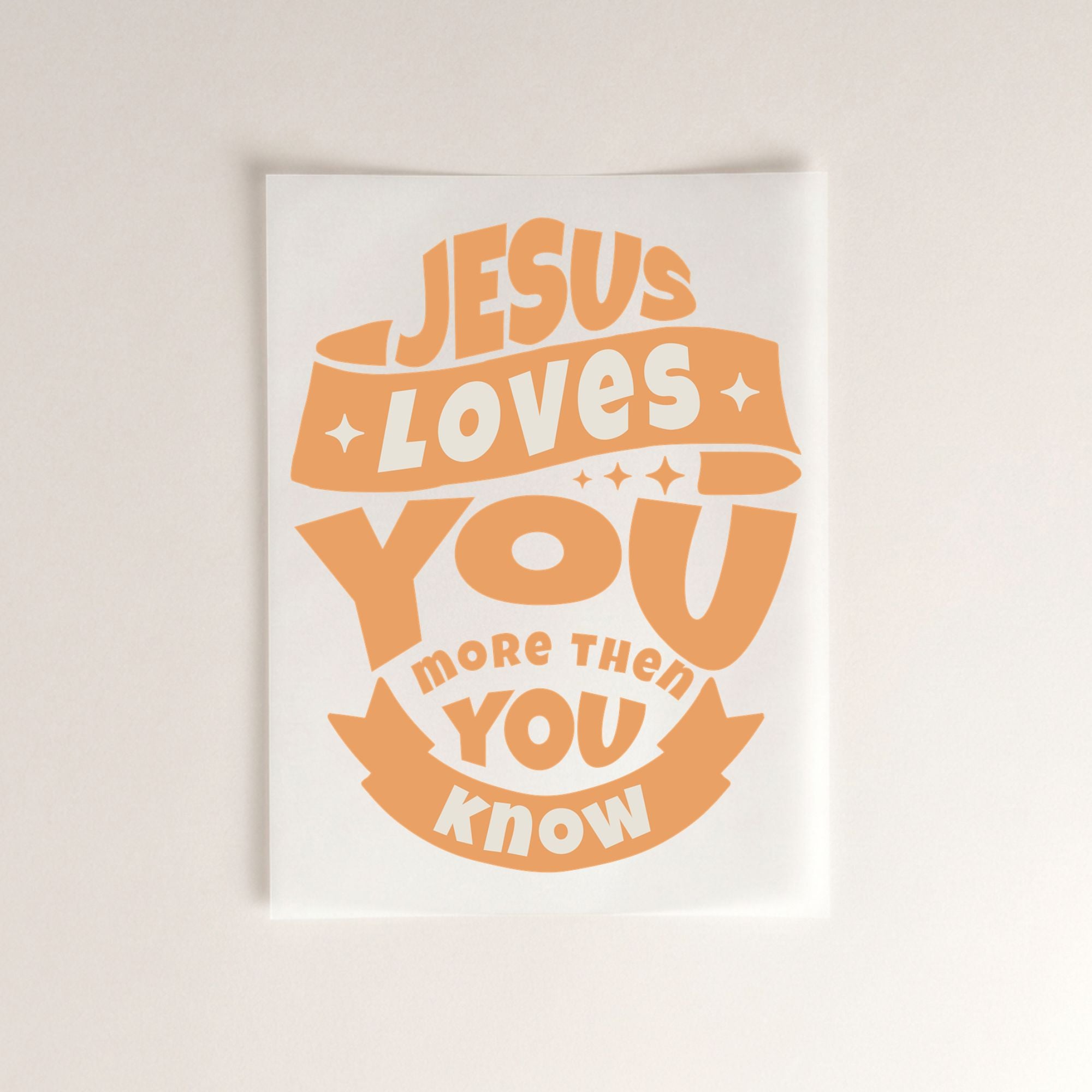 More than you know christliches Bügelbild | 8 cm breit & 24 cm breit