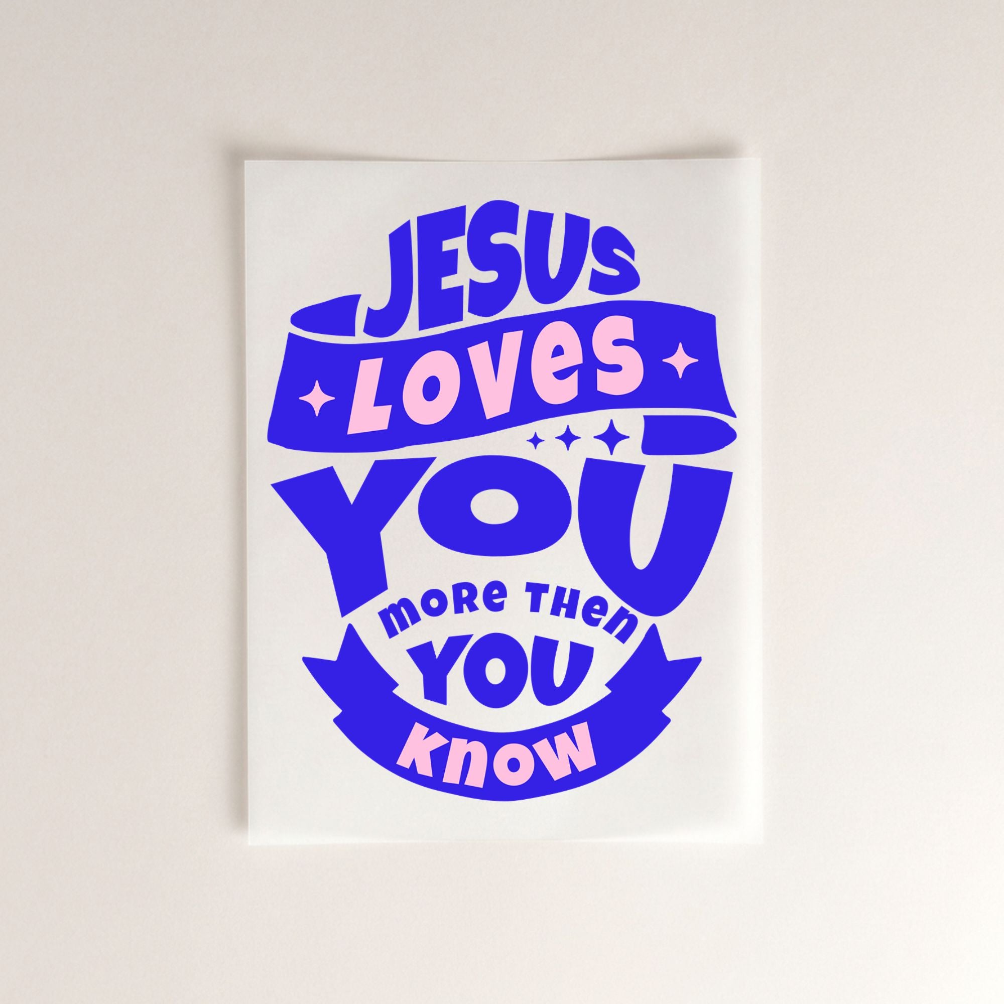 More than you know christliches Bügelbild | 8 cm breit & 24 cm breit