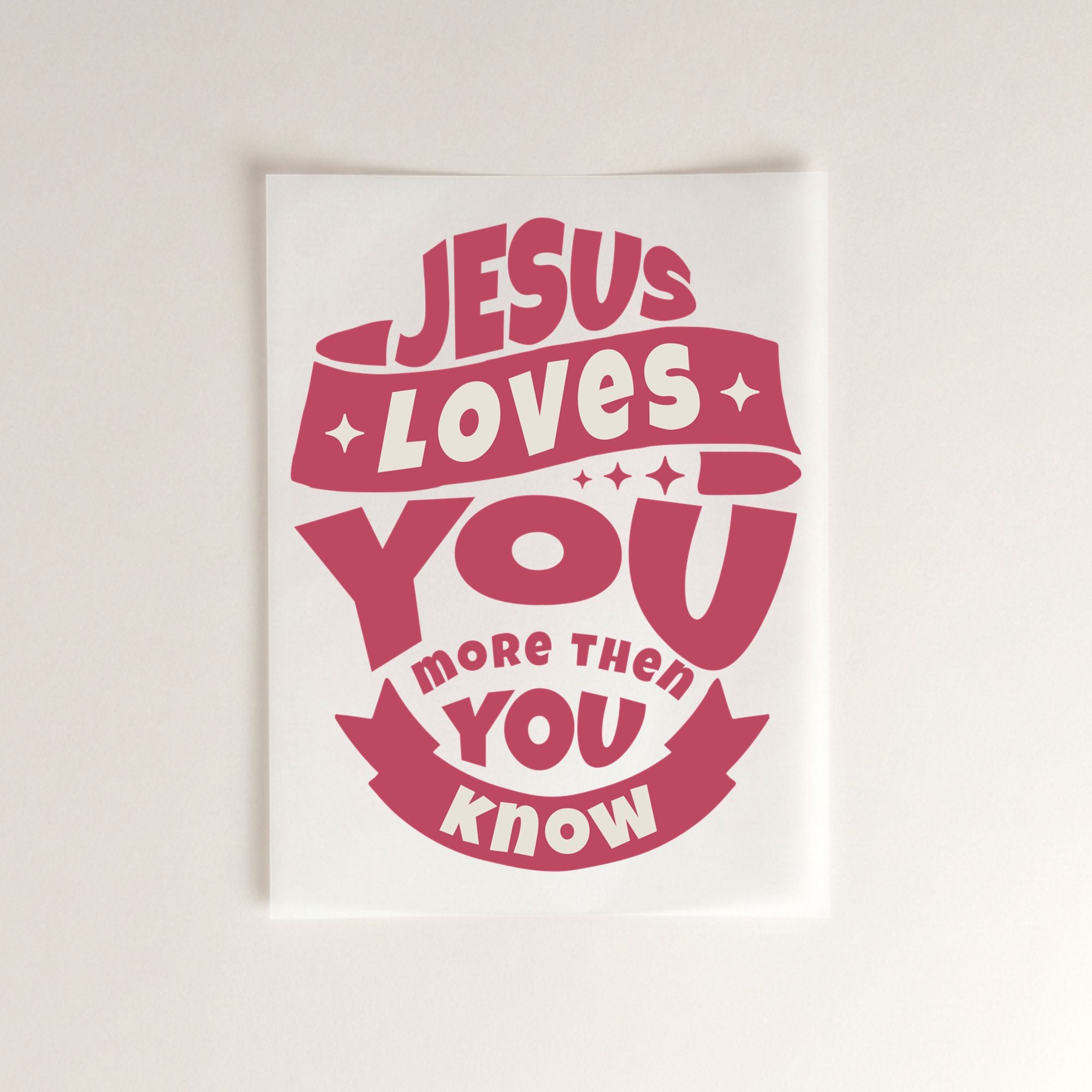 More than you know christliches Bügelbild | 8 cm breit & 24 cm breit