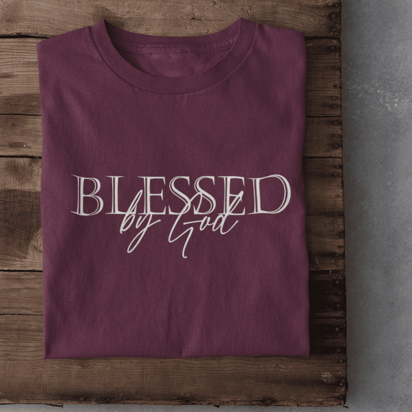 Christliches Damen T-Shirt „Blessed by God“ – Clean Faith Design