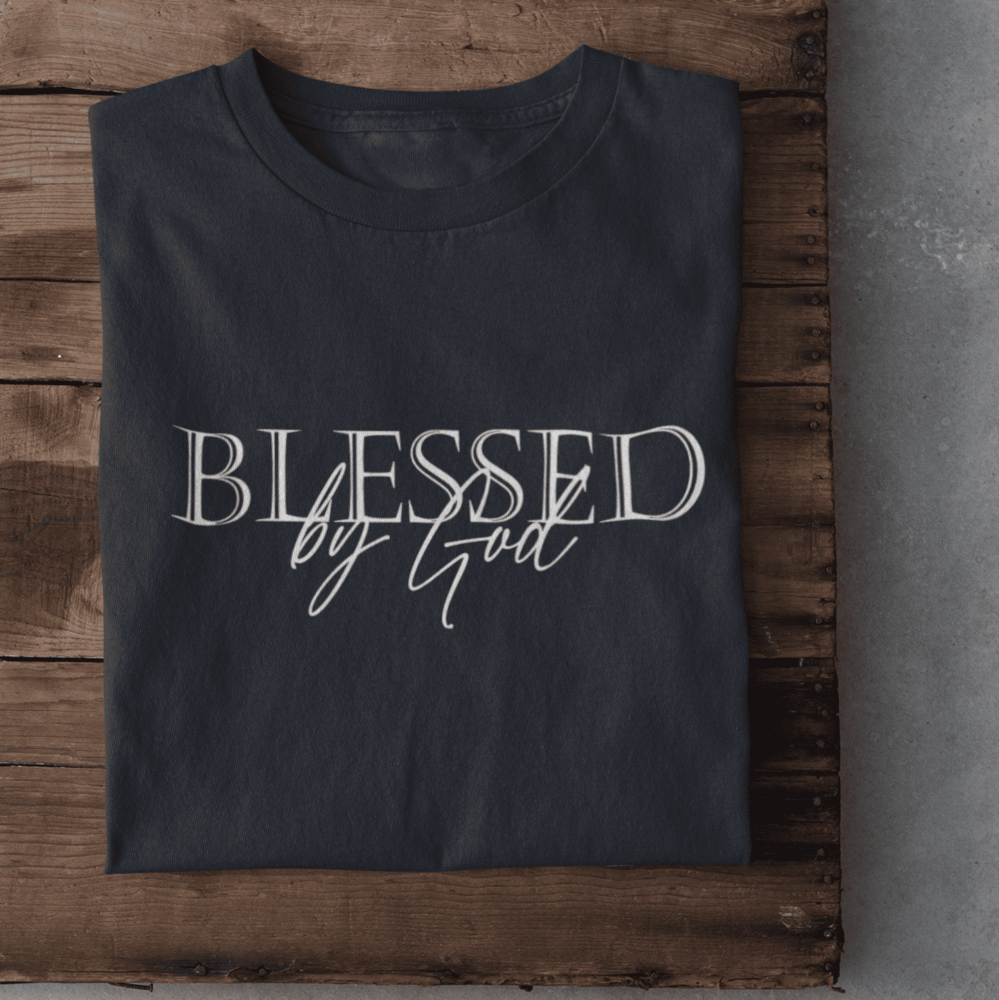 Christliches Damen T-Shirt „Blessed by God“ – Clean Faith Design