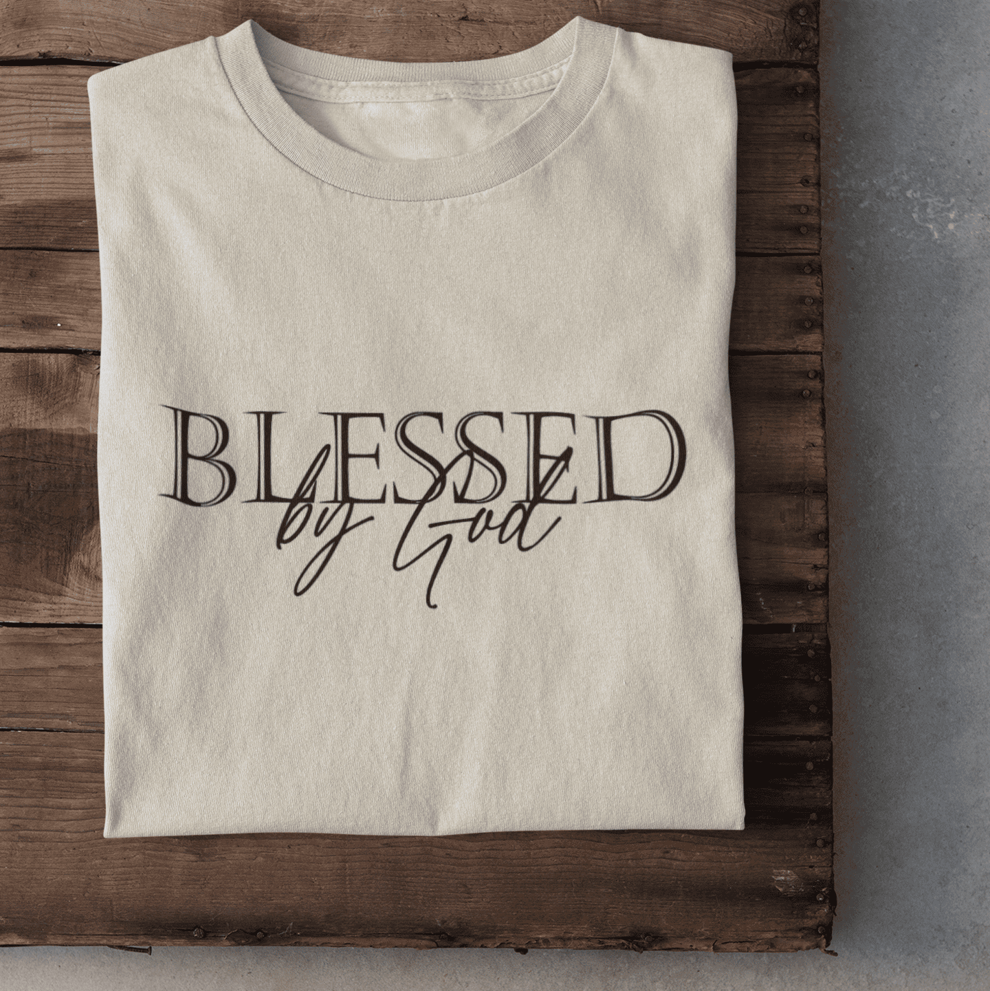 Christliches Damen T-Shirt „Blessed by God“ – Clean Faith Design