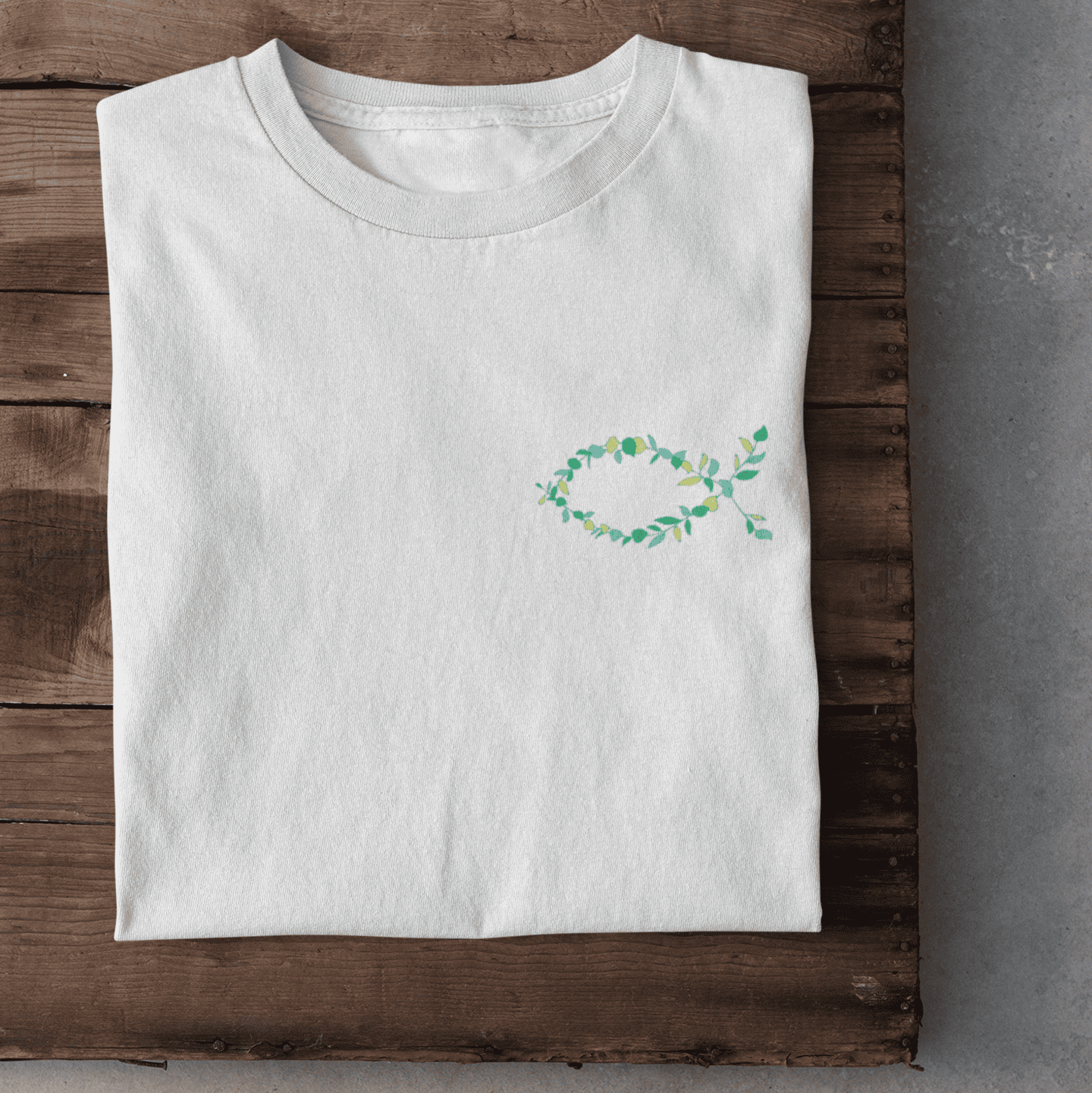 Eucharistischer Fisch Pflanzen -Damen Tshirt