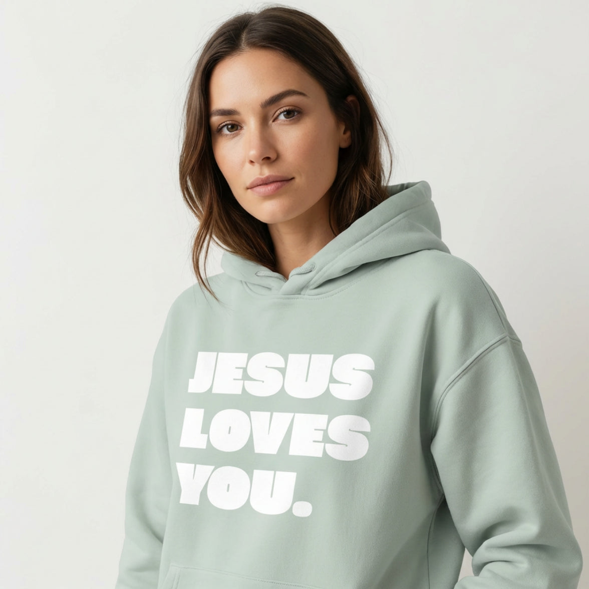 Christlicher Hoodie Damen „Jesus Loves You“ | Hoodie mit Liebe & Glaube