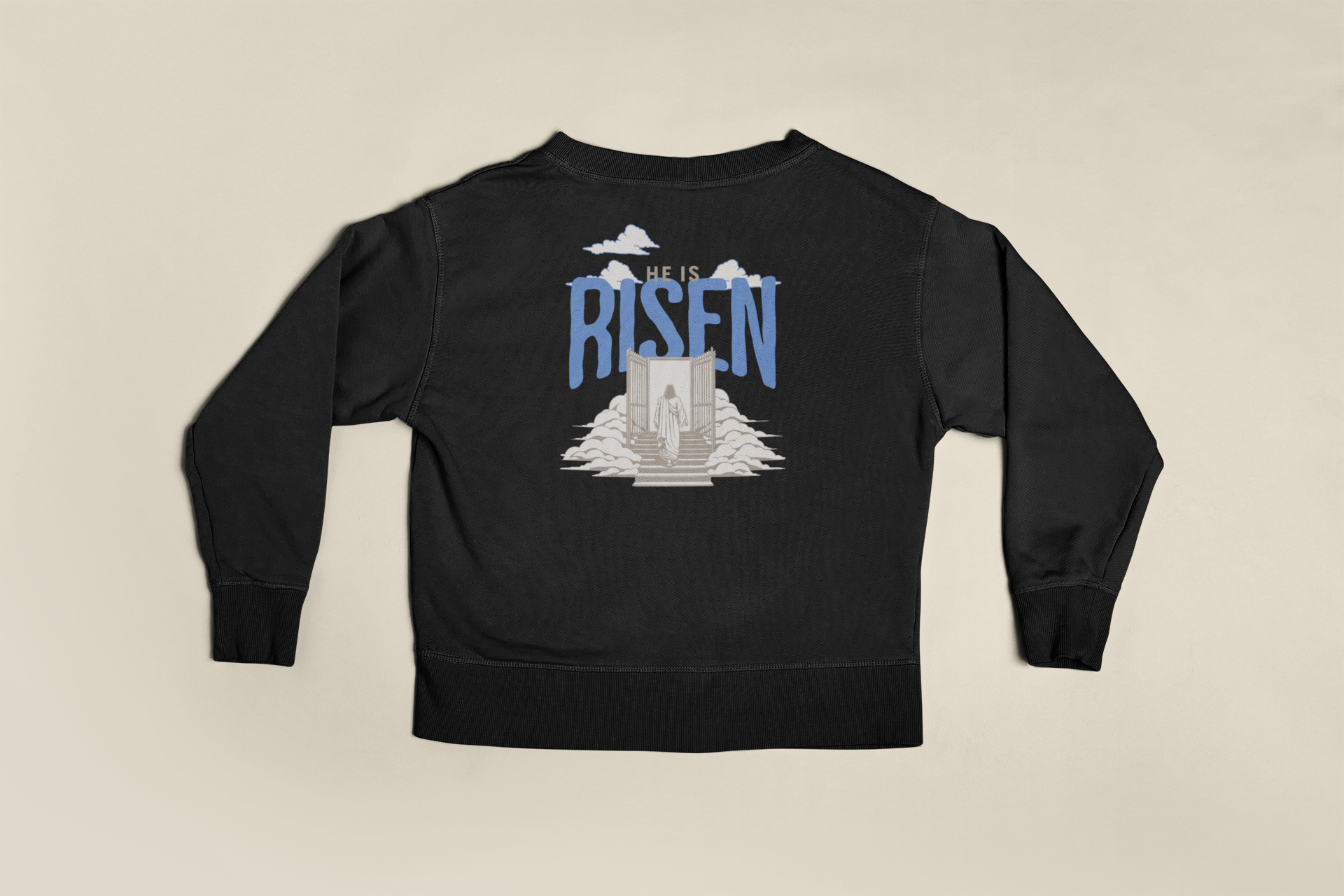 Christliches Herren Sweatshirt – He is Risen - Christliches Statement