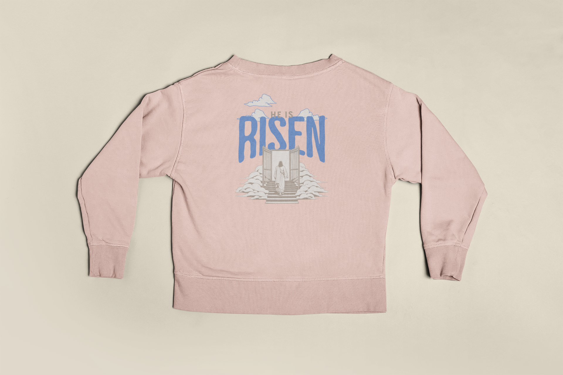 Christliches Herren Sweatshirt – He is Risen - Christliches Statement