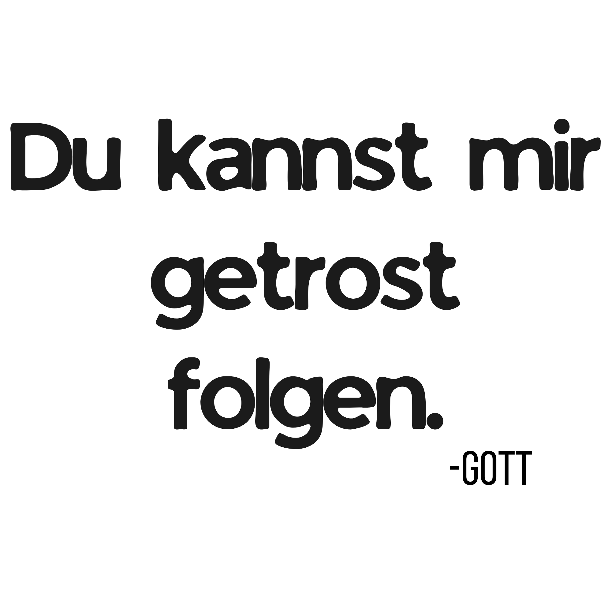 Du kannst mir getrost folgen. Herren Tshirt