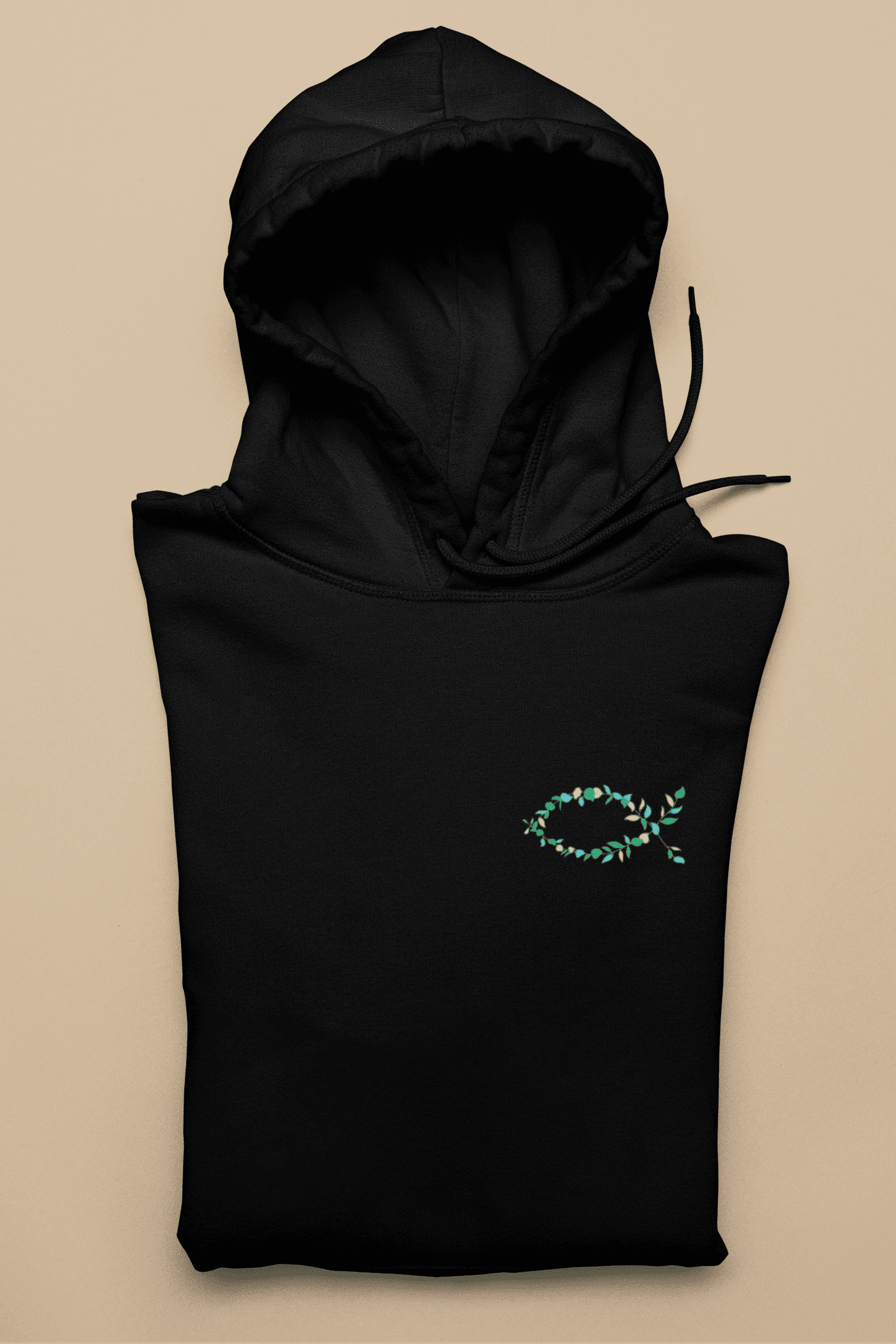 Eucharistischer Fisch Pflanzen -Herren Hoodie