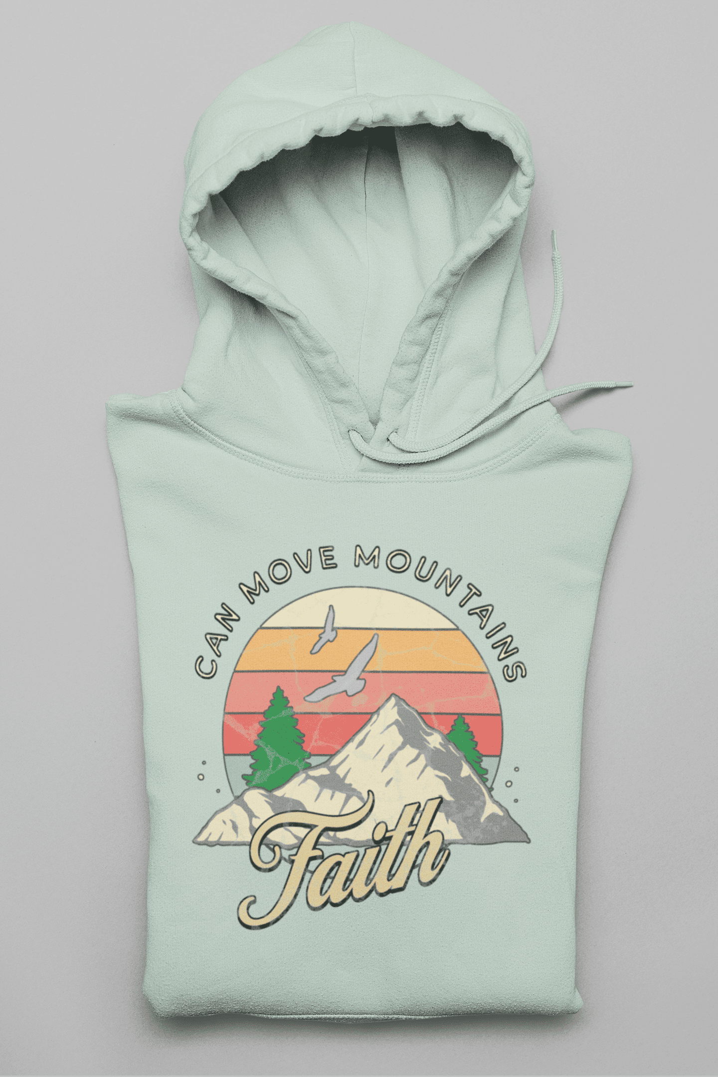 Christlicher Herren Hoodie „Faith Can Move Mountains“ – Faith Based