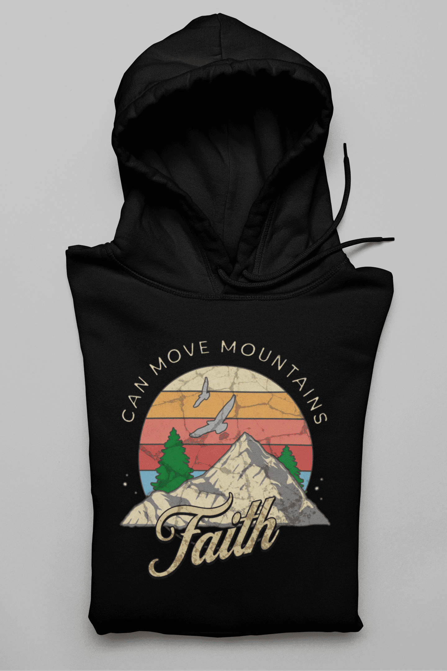 Christlicher Herren Hoodie „Faith Can Move Mountains“ – Faith Based