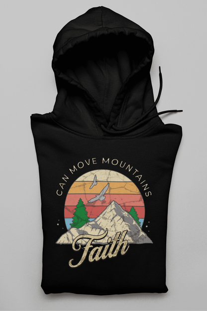 Christlicher Herren Hoodie „Faith Can Move Mountains“ – Faith Based