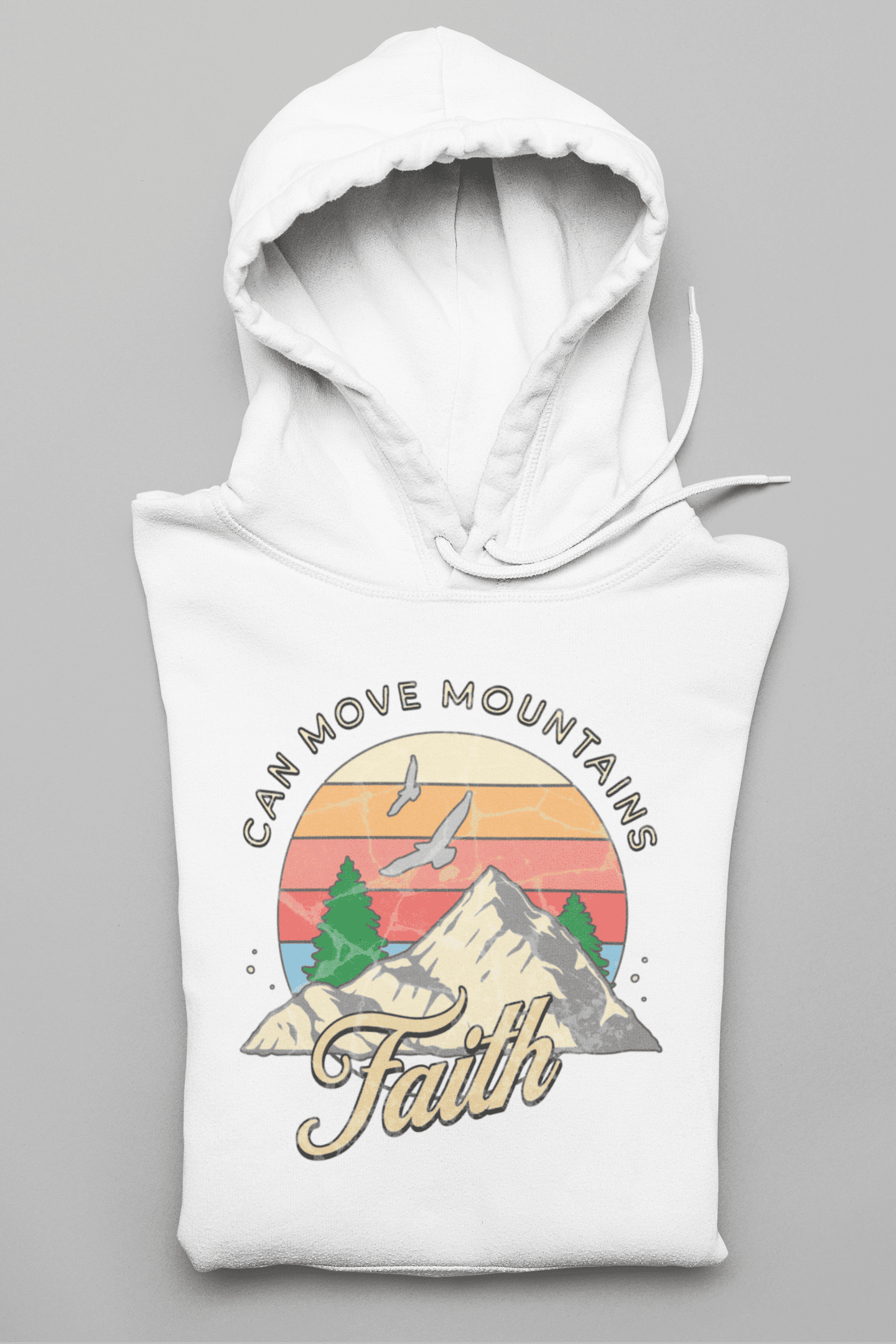 Christlicher Herren Hoodie „Faith Can Move Mountains“ – Faith Based