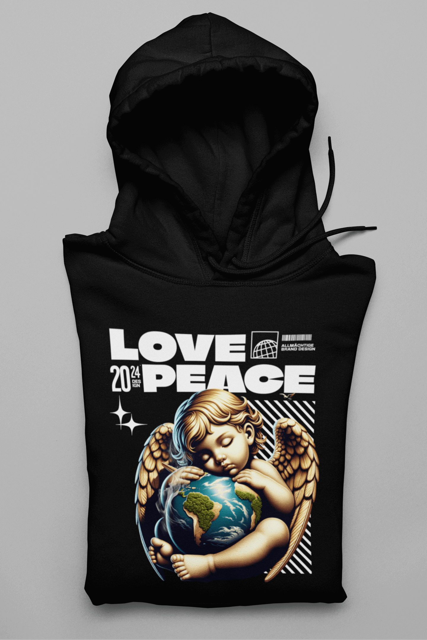 Peace & Love Herren Hoodie