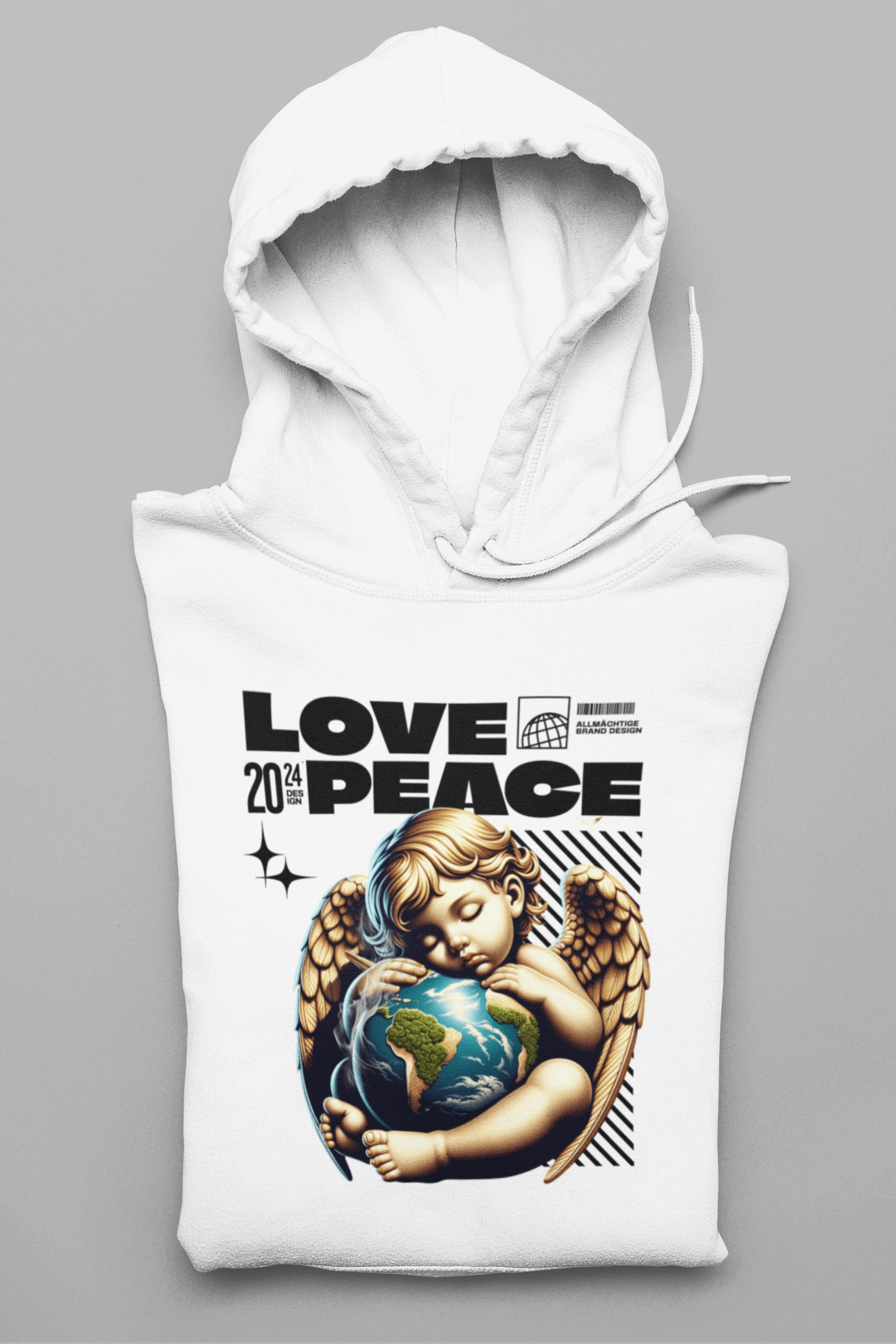 Peace & Love Herren Hoodie