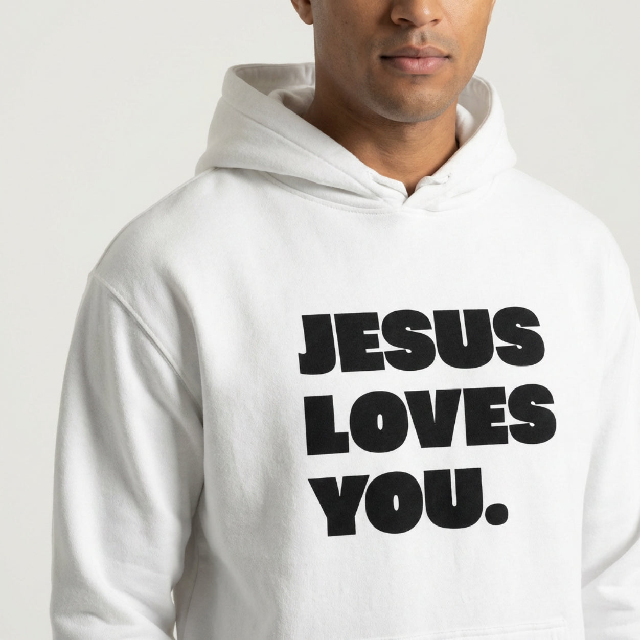 Christlicher Hoodie Herren „Jesus Loves You“ | Hoodie mit christlicher Botschaft