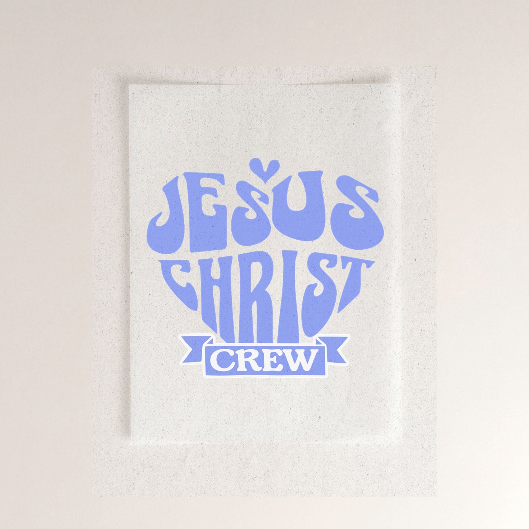 Jesus Christ Crew christliches Bügelbild  | 8 cm breit & 24 cm breit