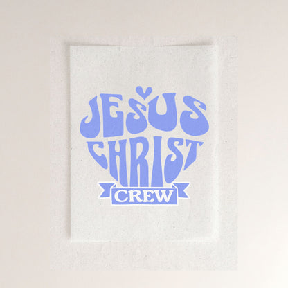 Jesus Christ Crew christliches Bügelbild  | 8 cm breit & 24 cm breit