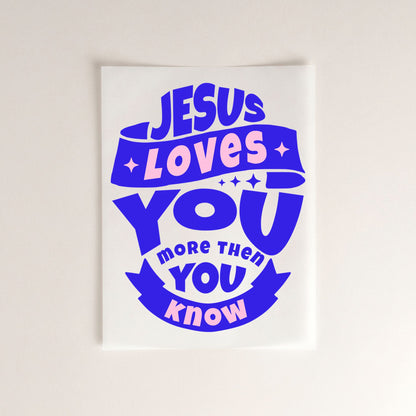 More than you know christliches Bügelbild  | 8 cm breit & 24 cm breit