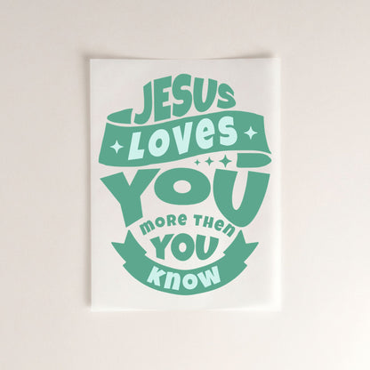 More than you know christliches Bügelbild  | 8 cm breit & 24 cm breit