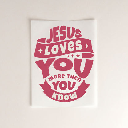 More than you know christliches Bügelbild  | 8 cm breit & 24 cm breit