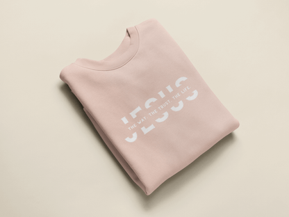 Jesus-the way. the trust. the life  Damen Sweatshirt