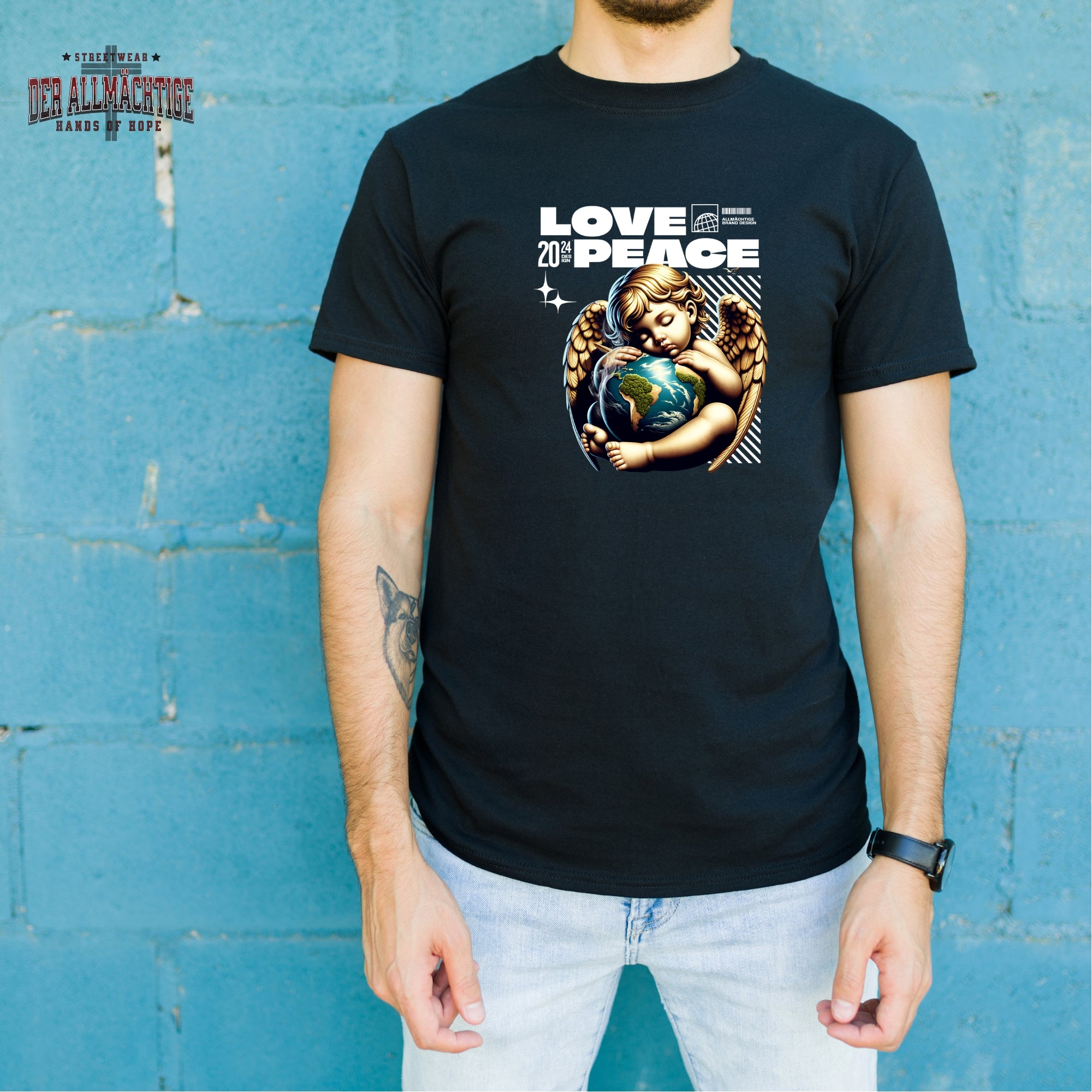 Peace & Love Herren  Tshirt