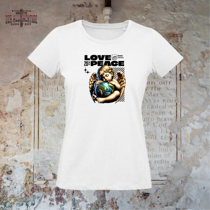 Peace & Love Damen Tshirt