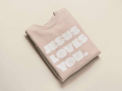 Christliches Sweatshirt Damen „Jesus Loves You“ | Pullover mit Liebe & Glaube