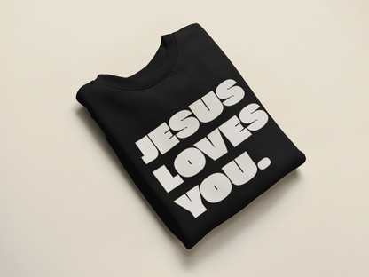 Christliches Sweatshirt Damen „Jesus Loves You“ | Pullover mit Liebe & Glaube