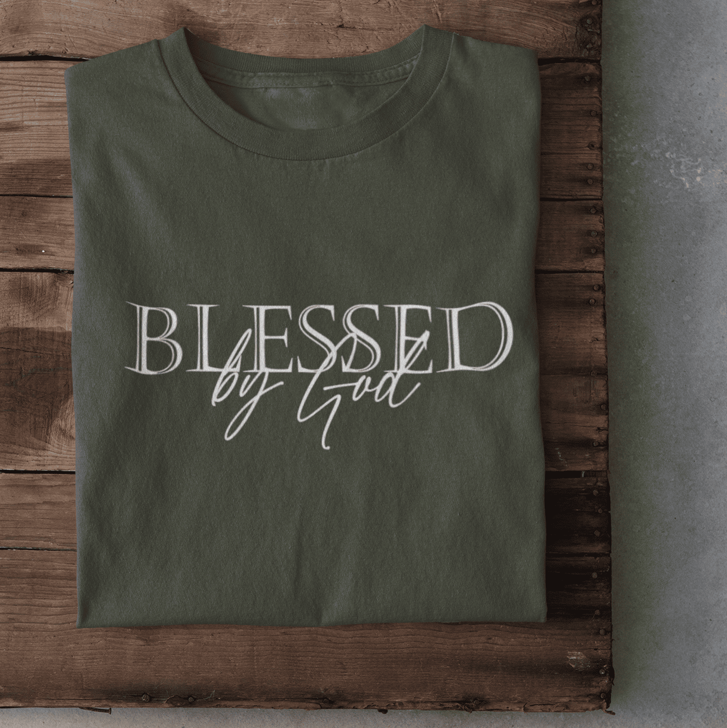Christliches Damen T-Shirt „Blessed by God“ – Clean Faith Design