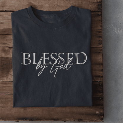 Christliches Damen T-Shirt „Blessed by God“ – Clean Faith Design