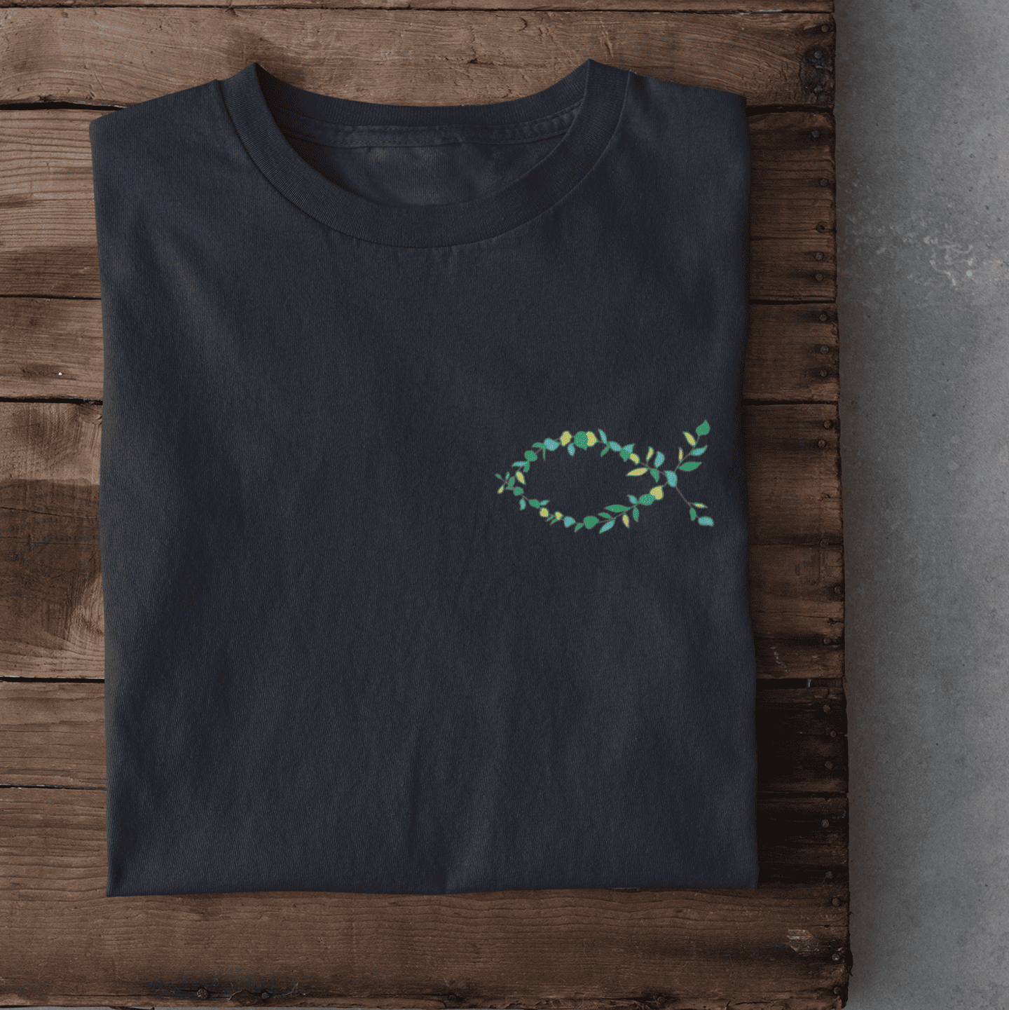 Eucharistischer Fisch Pflanzen -Damen Tshirt