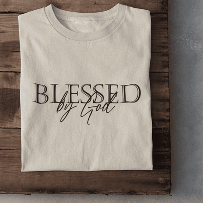 Christliches Damen T-Shirt „Blessed by God“ – Clean Faith Design