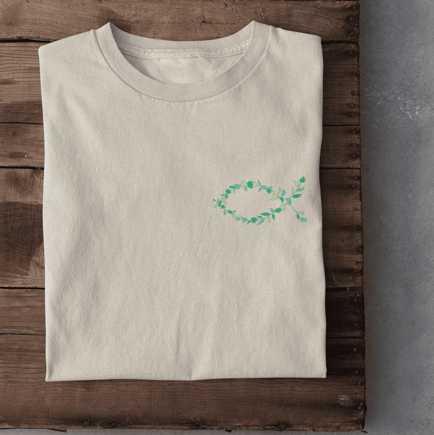 Eucharistischer Fisch Pflanzen -Damen Tshirt
