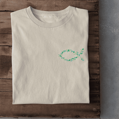 Eucharistischer Fisch Pflanzen -Damen Tshirt