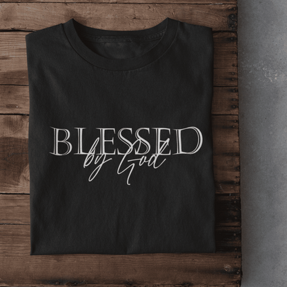 Christliches Damen T-Shirt „Blessed by God“ – Clean Faith Design