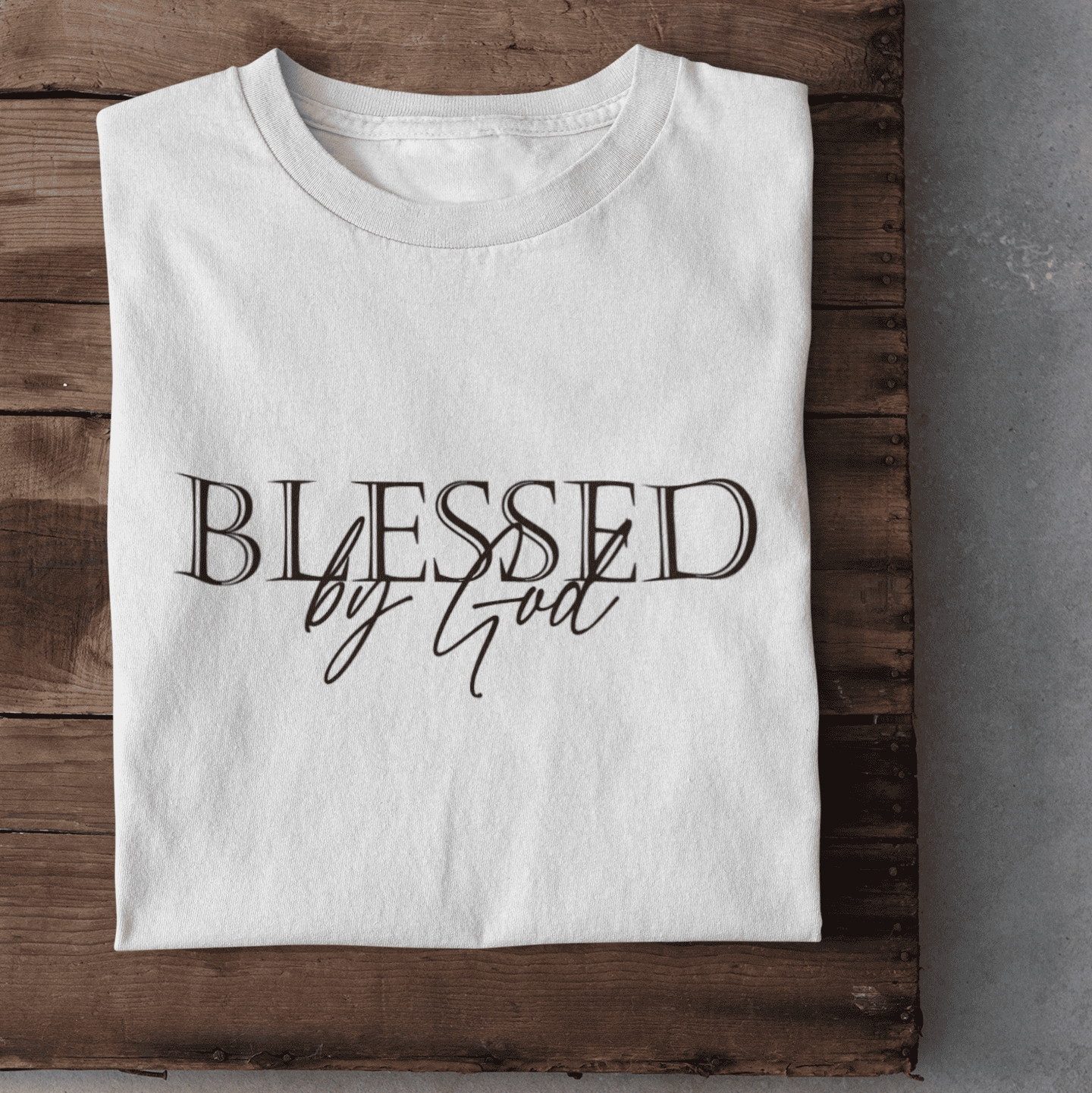 Christliches Damen T-Shirt „Blessed by God“ – Clean Faith Design