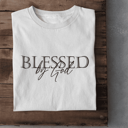 Christliches Damen T-Shirt „Blessed by God“ – Clean Faith Design