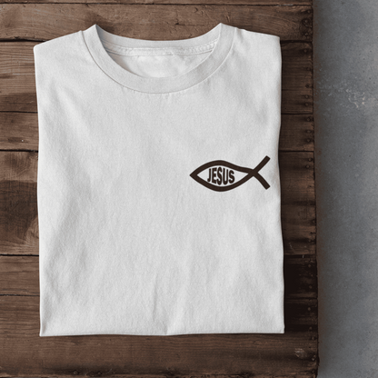 Christliches Damen T-Shirt „Eucharistischer Fisch & Jesus (Ichthys)“