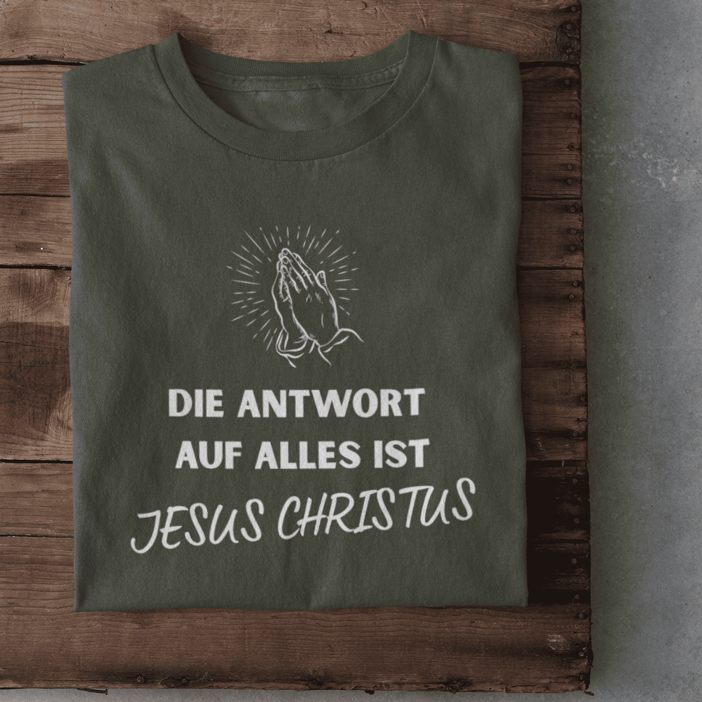Die Antwort auf alles ist Jesus- Damen Tshirt