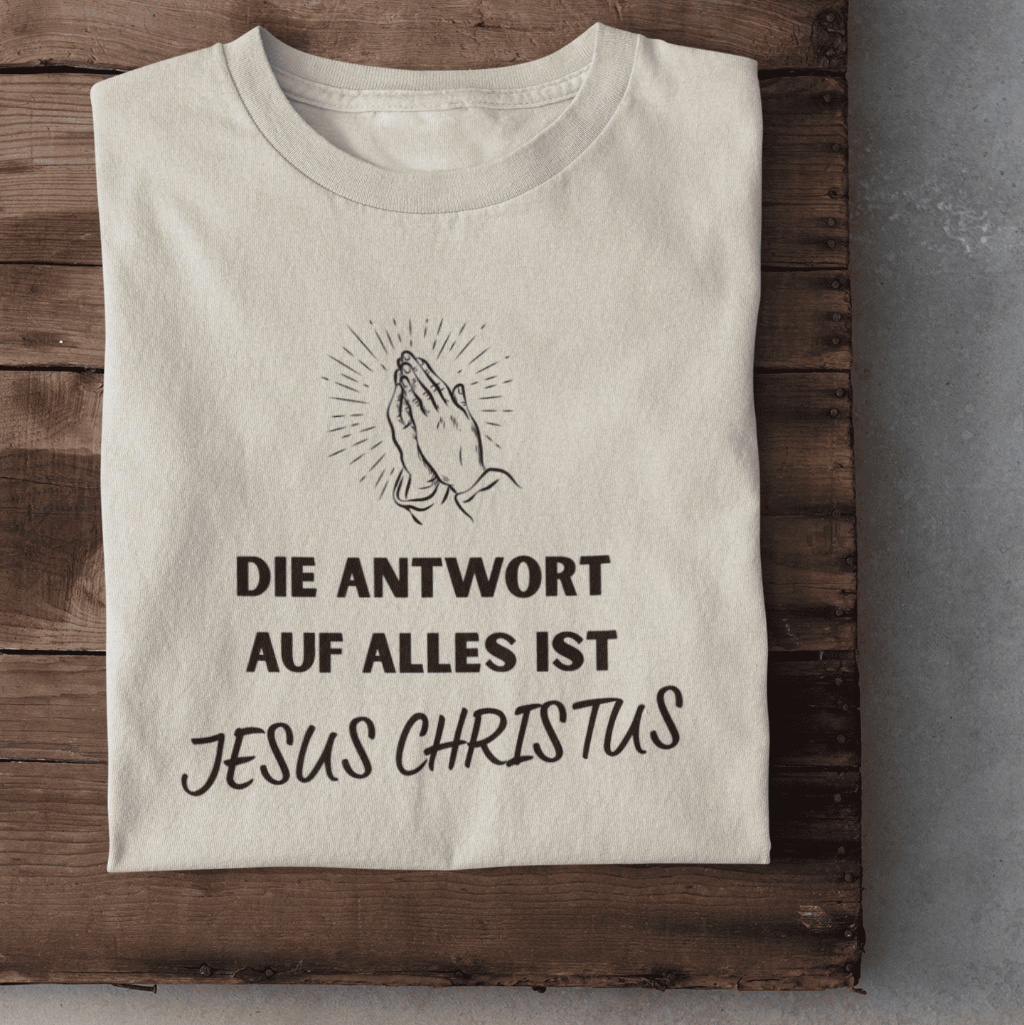 Die Antwort auf alles ist Jesus- Damen Tshirt