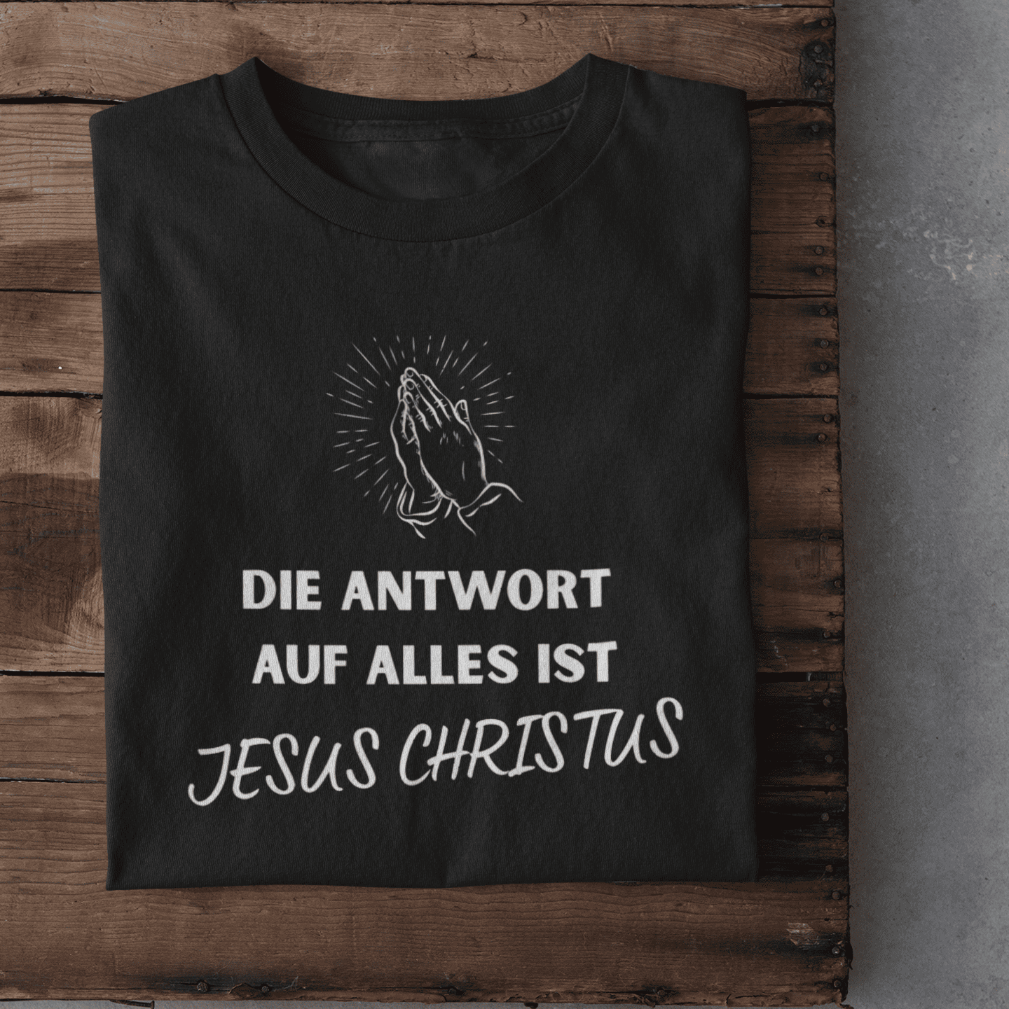 Die Antwort auf alles ist Jesus- Damen Tshirt