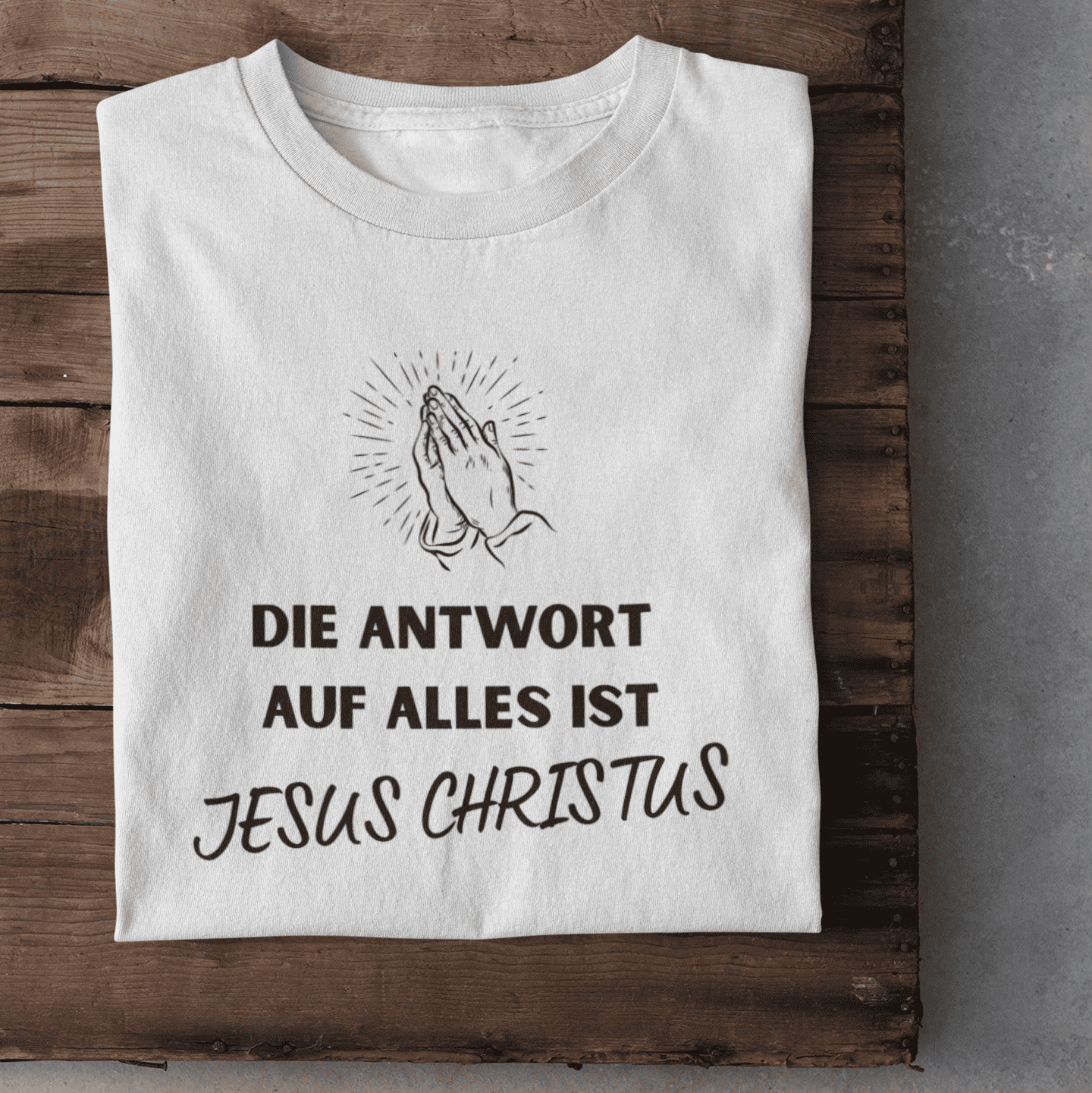 Die Antwort auf alles ist Jesus- Damen Tshirt