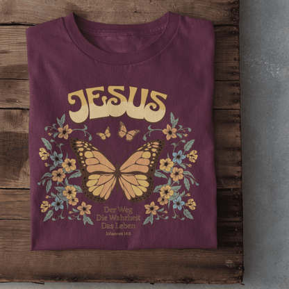 Christliches Damen T-Shirt mit Schmetterling – Glaube & Hoffnung