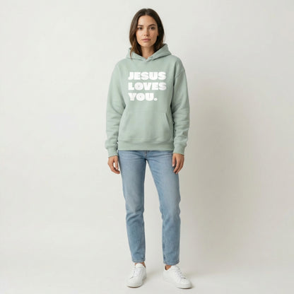 Christlicher Hoodie Damen „Jesus Loves You“ | Hoodie mit Liebe & Glaube