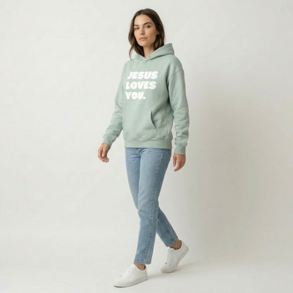 Christlicher Hoodie Damen „Jesus Loves You“ | Hoodie mit Liebe & Glaube